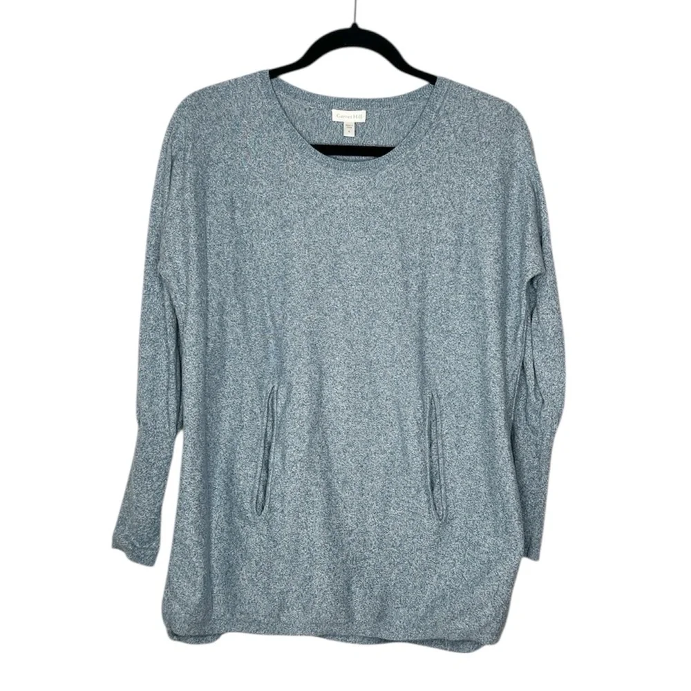 GARNET HILL Organic-Cotton Pocket-Detail Sweater size Small